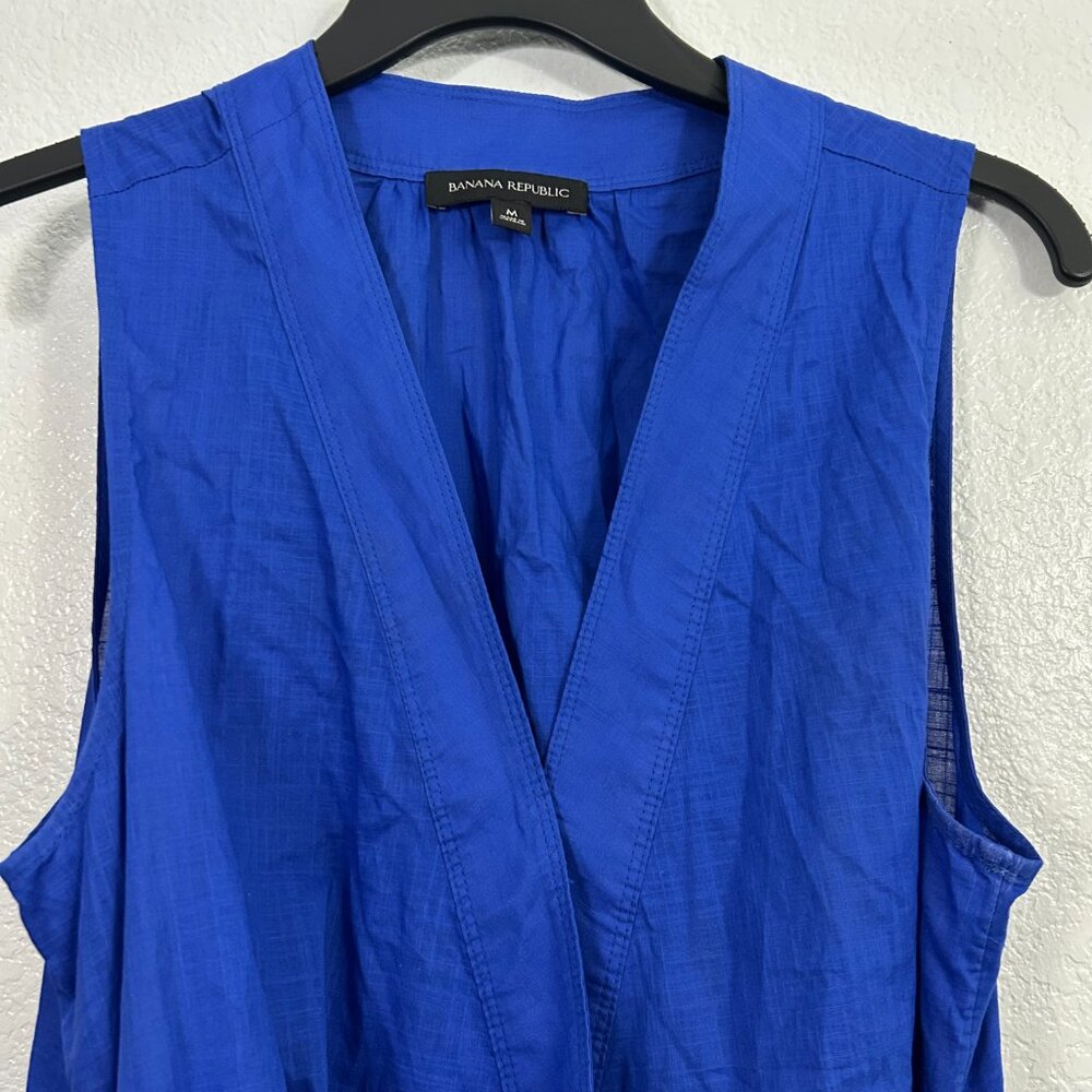 Banana Republic Stampa Sleeveless Tiered Wrap Dress - Picture 6 of 8
